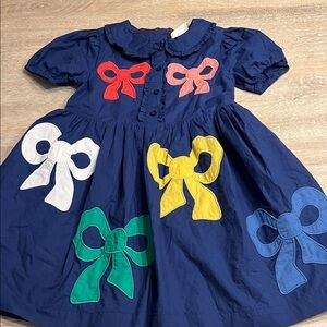 Mini Boden girls 7/8 lined dress VGUC